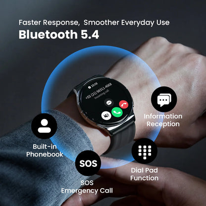 HAYLOU Solar Lite 2 Smartwatch – 1.43” AMOLED Fitness Watch with 24H Health Monitoring, 150+ Sports Modes & Voice Calling
