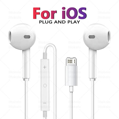 Original Wired Earphones For Apple iPhone 17 Pro Max16 15 14 13 12 11 Mini USB C Headphones Type C With Microphone Stereo Earbud