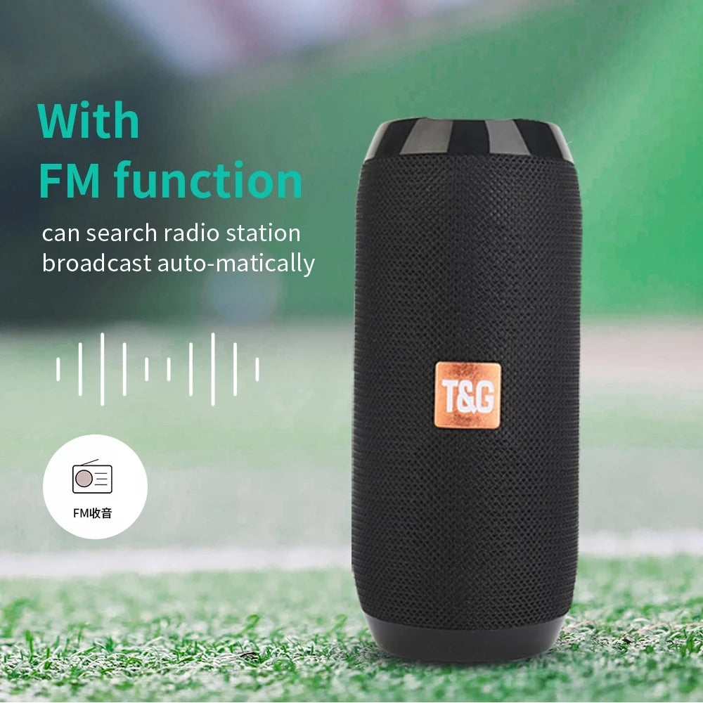 Portable Wireless Bluetooth Speaker – Mini Outdoor Bass Speaker with FM Radio, Hands-Free Call & Free Shipping