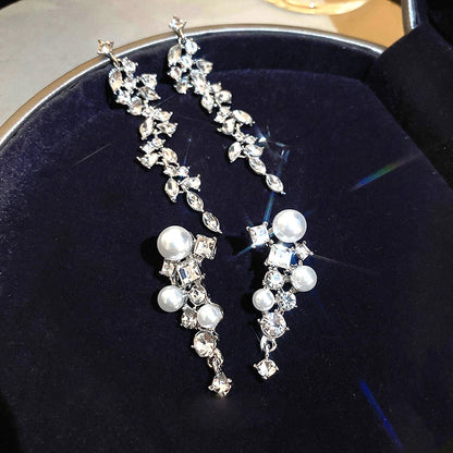 Vintage Crystal Drop Earrings for Women
