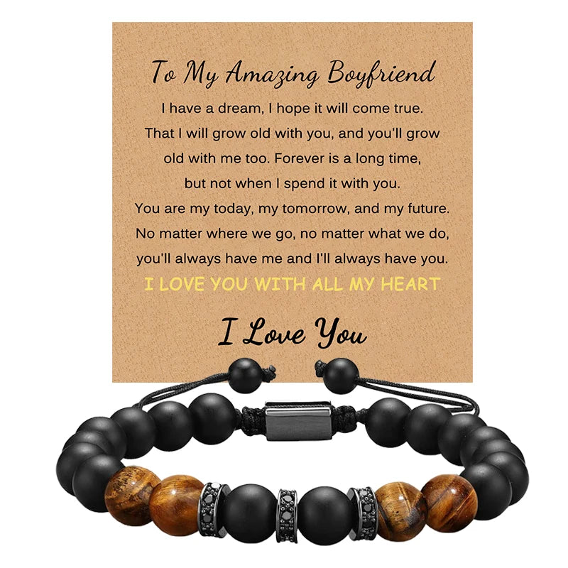 Tiger Eye Stone Bracelet for Men