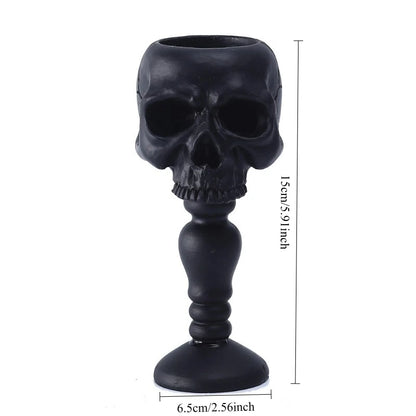 Gothic Skull Resin Candle Holder