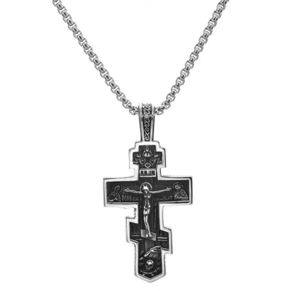 Thorn Wreath Cross Necklace