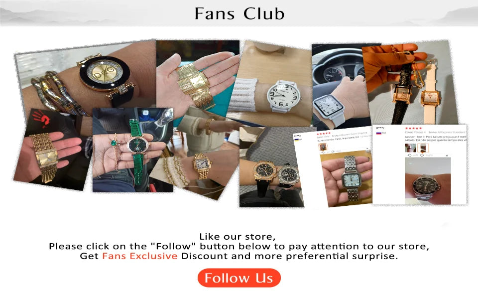 Luxury Women’s Quartz Watch – Gold Square Stainless Steel Fashion Watch with Free Shipping