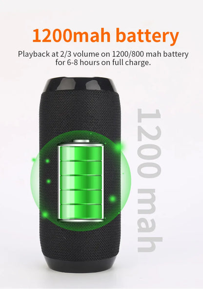 Portable Wireless Bluetooth Speaker – Mini Outdoor Bass Speaker with FM Radio, Hands-Free Call & Free Shipping