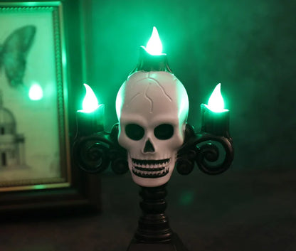 Skull Candelabra LED Halloween Light