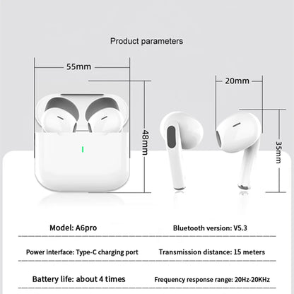 Air Pro True Wireless Earbuds – Bluetooth 5.3 ANC Noise Reduction Earphones with Charging Case & Free Shipping