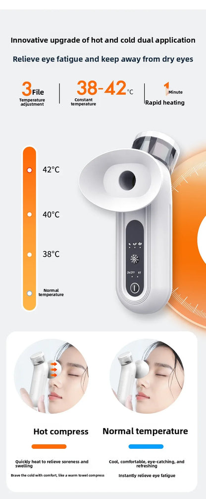 Portable Eye & Face Nano Mist Sprayer – Hydrating Steam Care Device for Daily Self-Care