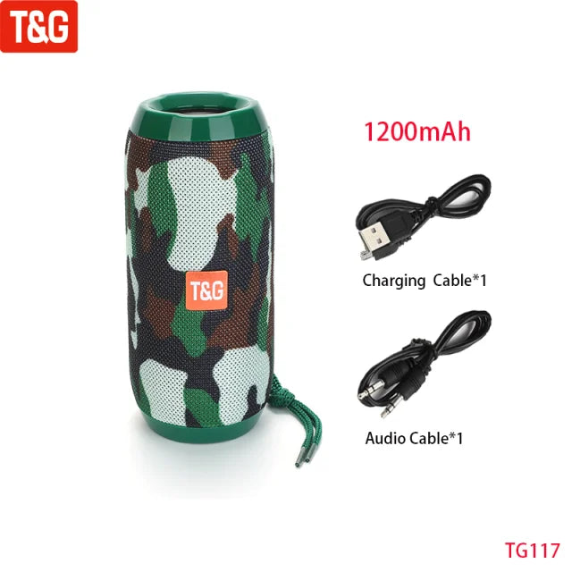 Portable Wireless Bluetooth Speaker – Mini Outdoor Bass Speaker with FM Radio, Hands-Free Call & Free Shipping