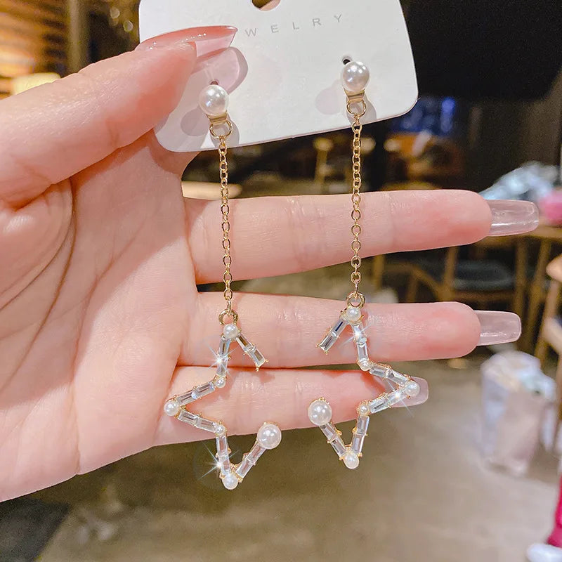 Vintage Crystal Drop Earrings for Women
