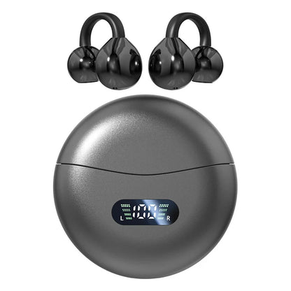 Open Ear Clip Wireless Earbuds – Bluetooth 5.4 ENC Noise Cancelling Headphones with Mic for iOS & Android
