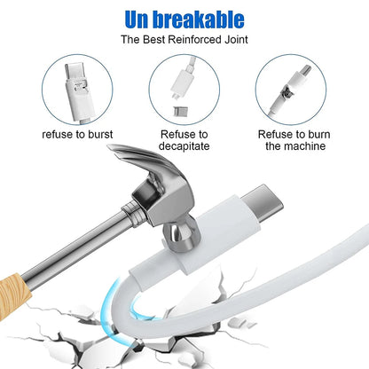 60W USB-C to USB-C Fast Charging Cable – PD Type-C Data Cable for iPhone 15, Samsung, Huawei & Xiaomi