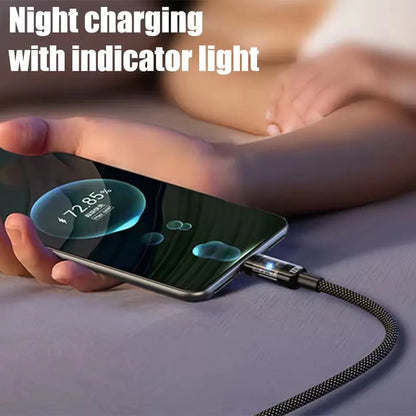 240W USB-C Fast Charging Cable – Nylon Type-C Cable with LED Display & Free Shipping