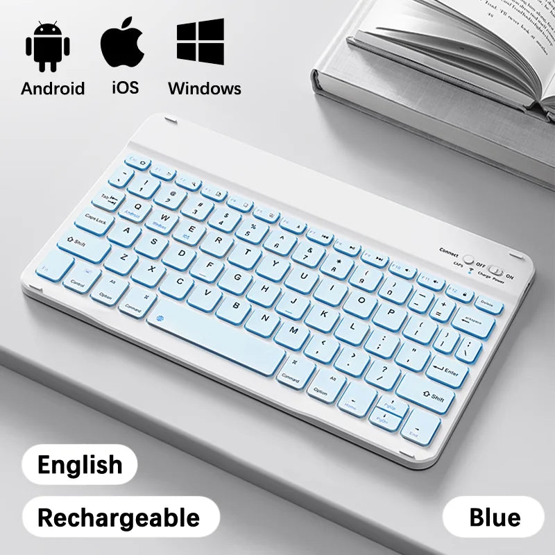 Slim Bluetooth Keyboard for iPad & Tablet