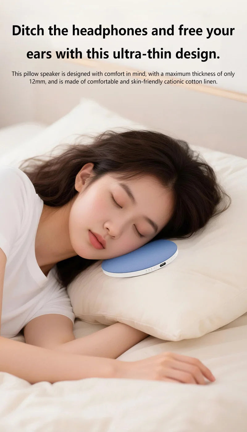 Under Pillow Bluetooth Sleep Speaker – Portable Bedside Relaxation Speaker for Sleep, Music & Home Comfort with Free Shipping