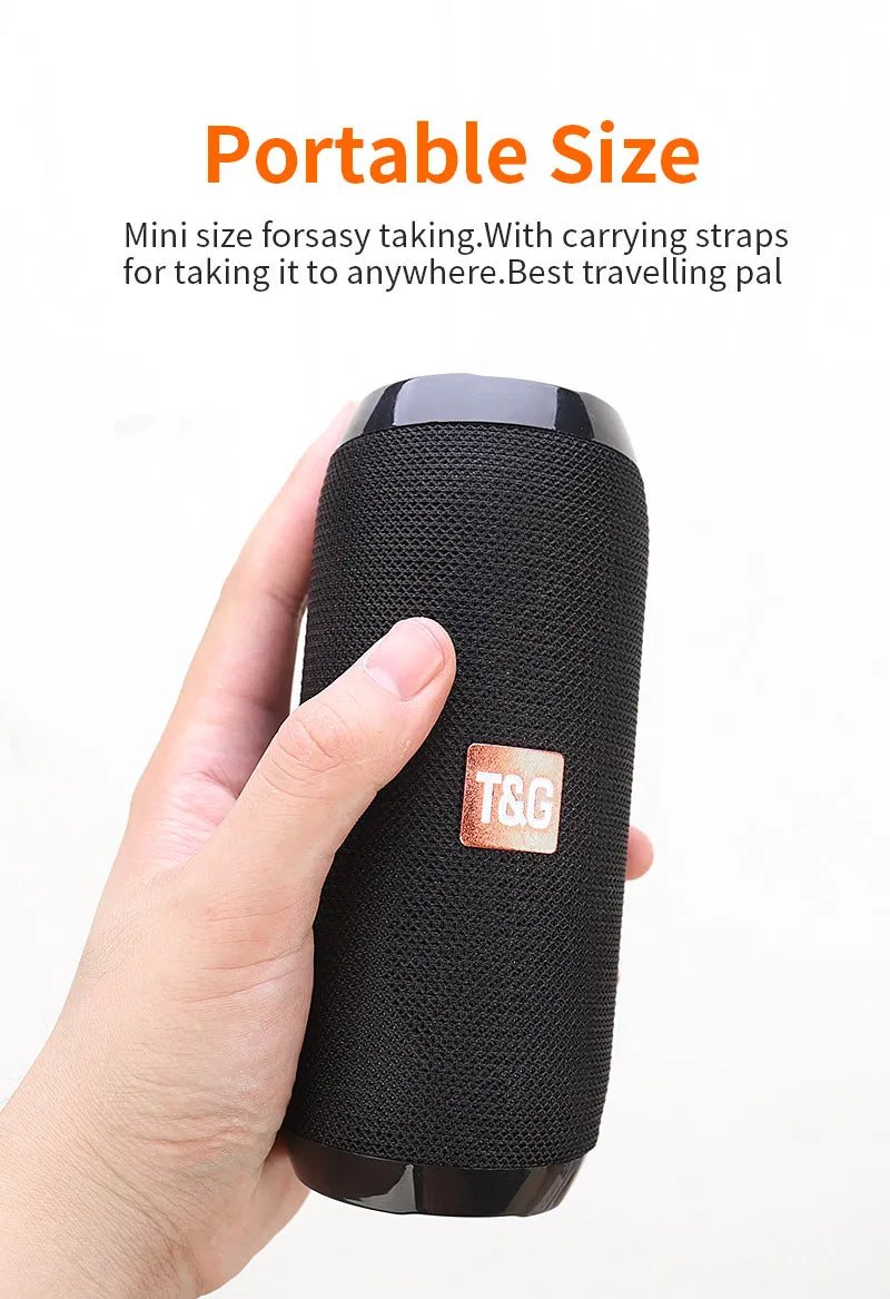 Portable Wireless Bluetooth Speaker – Mini Outdoor Bass Speaker with FM Radio, Hands-Free Call & Free Shipping