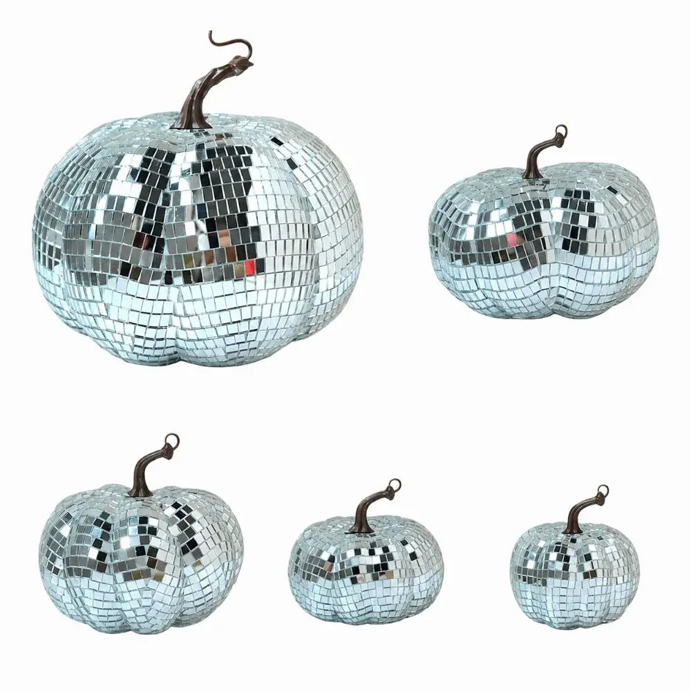 Mirrored Disco Pumpkin Ornament