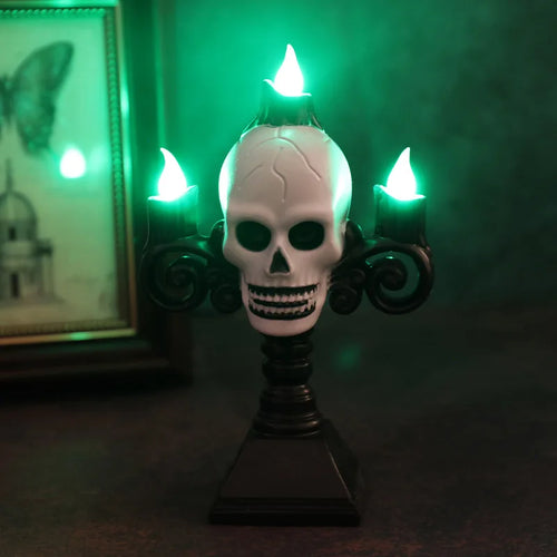 Skull Candelabra LED Halloween Light