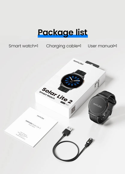 HAYLOU Solar Lite 2 Smartwatch – 1.43” AMOLED Fitness Watch with 24H Health Monitoring, 150+ Sports Modes & Voice Calling