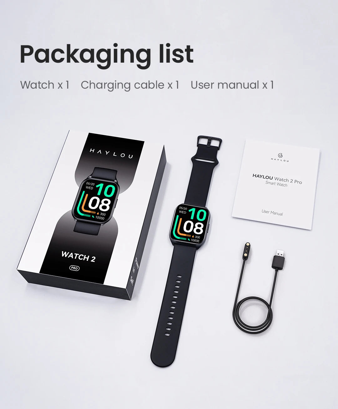 HAYLOU Watch 2 Pro Smartwatch – Fitness Watch with Large Display & Free Shipping