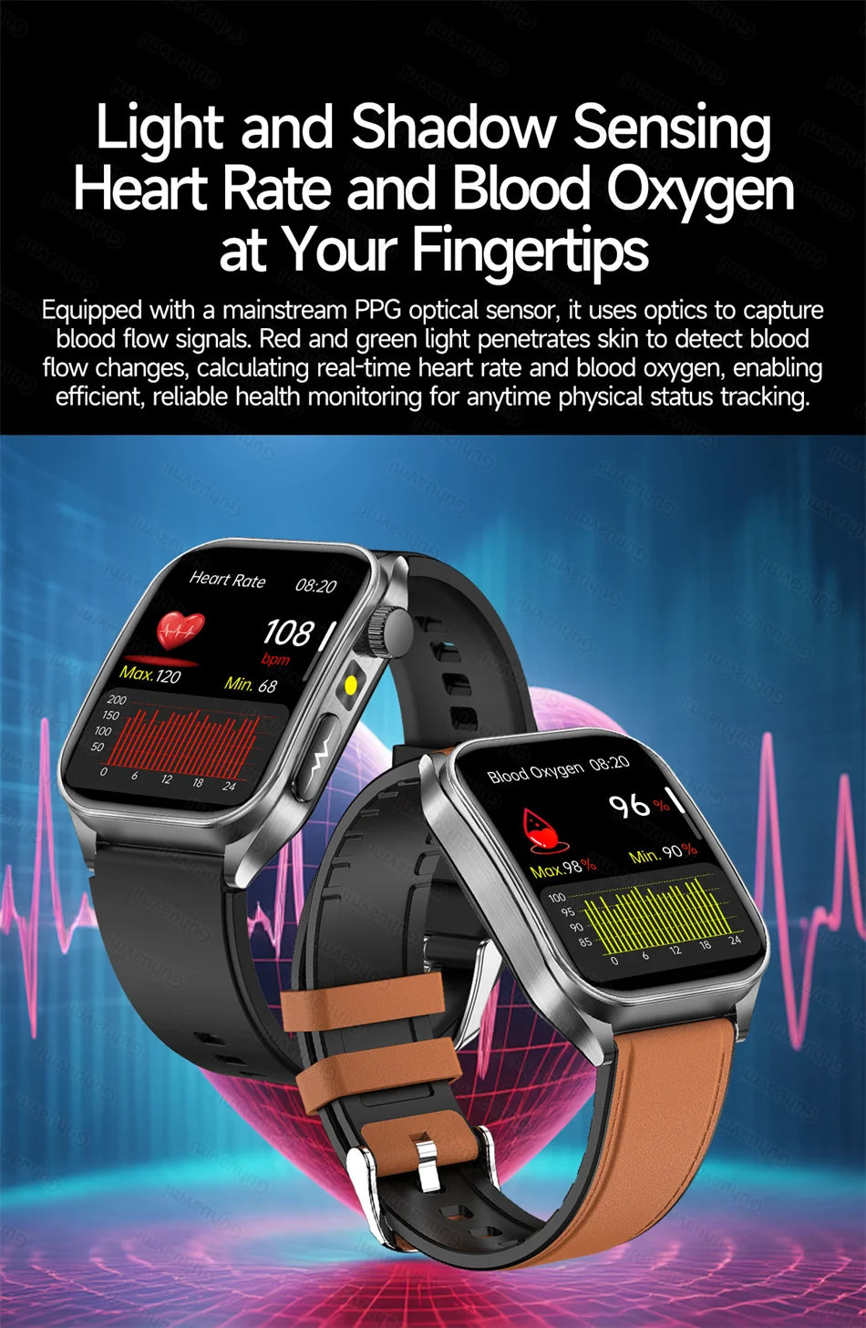 Health Monitoring Smartwatch – Bluetooth Calling Fitness Watch with Free Shipping