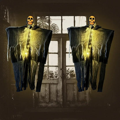 Glowing Hanging Skeleton Ghost Halloween Decoration