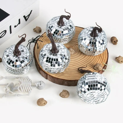 Mirrored Disco Pumpkin Ornament