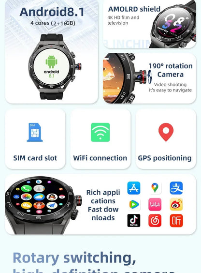VP900 4G Smartwatch with SIM Card – GPS Fitness Watch with Camera, Video Call, Waterproof Design & Free Shipping