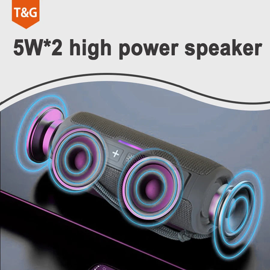 Portable Wireless Bluetooth Speaker – Mini Outdoor Bass Speaker with FM Radio, Hands-Free Call & Free Shipping