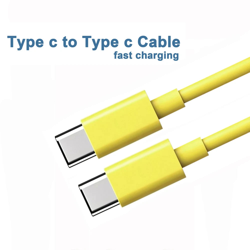 60W USB-C to USB-C Fast Charging Cable – PD Type-C Data Cable for iPhone 15, Samsung, Huawei & Xiaomi