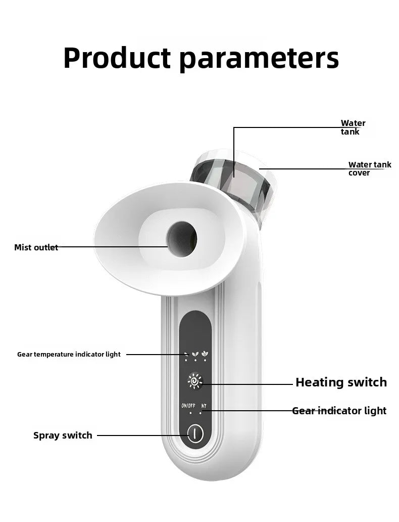 Portable Eye & Face Nano Mist Sprayer – Hydrating Steam Care Device for Daily Self-Care
