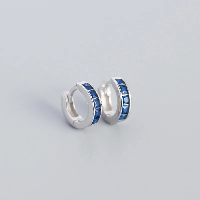 Colorful Zircon Huggie Hoop Earrings