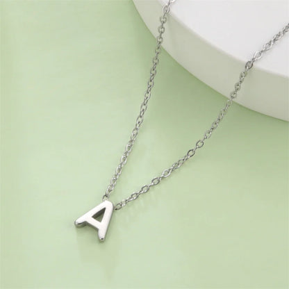 A–Z Stainless Steel Initial Necklace