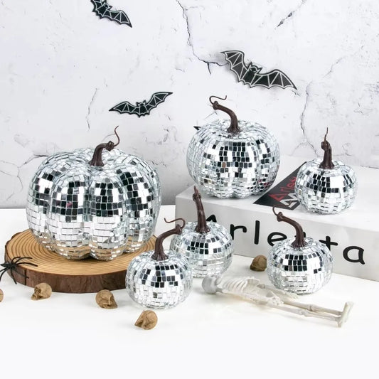 Mirrored Disco Pumpkin Ornament