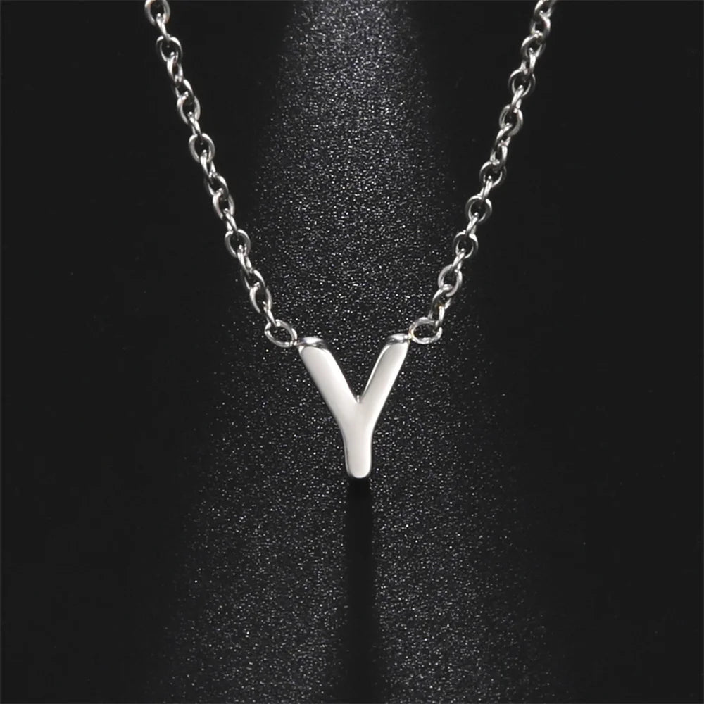 A–Z Stainless Steel Initial Necklace