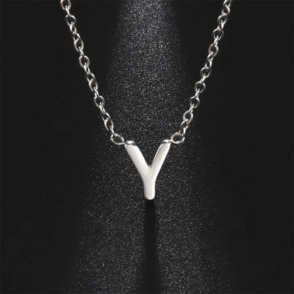 A–Z Stainless Steel Initial Necklace