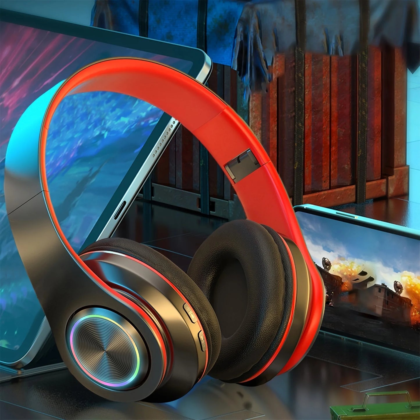 ANC Wireless Over-Eear Headphones – Deep Bass Foldable Bluetooth Headset