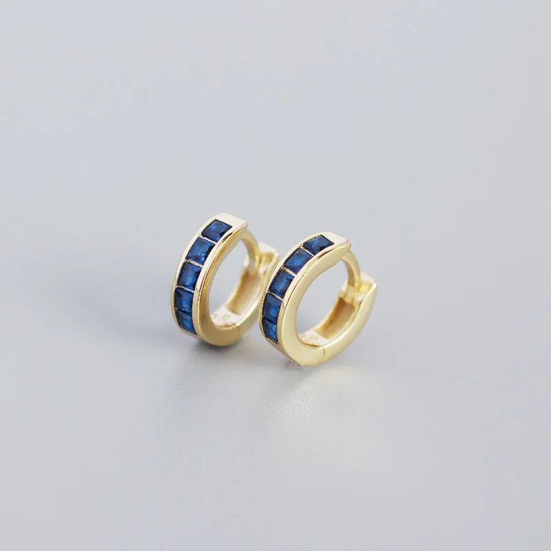 Colorful Zircon Huggie Hoop Earrings