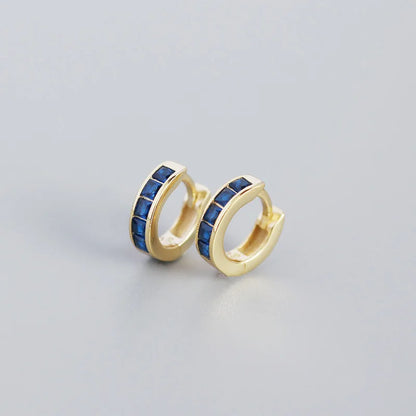 Colorful Zircon Huggie Hoop Earrings