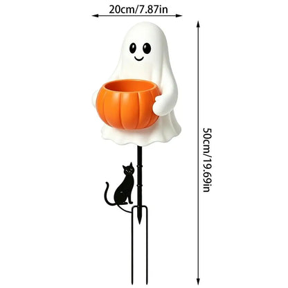 Halloween Ghost Candy Bowl Garden Stake