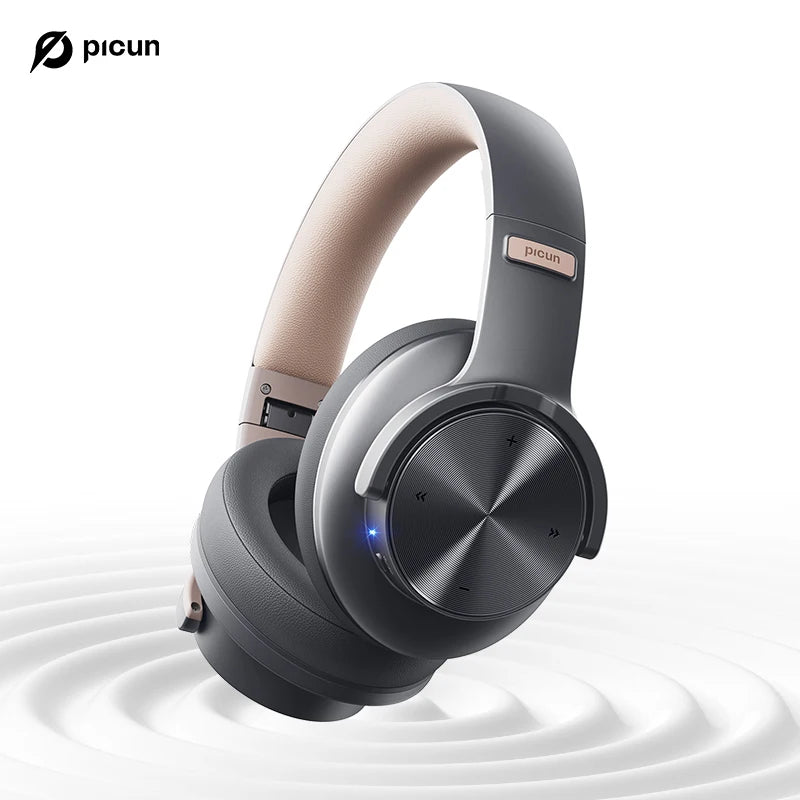 Picun B8 Bluetooth Headphones – 120H Playtime Wireless Over-Ear Headset with Low Latency & Hands-Free Calls