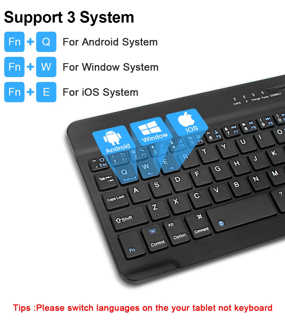 Bluetooth Keyboard & Mouse Set for iPad, Tablet & Laptop