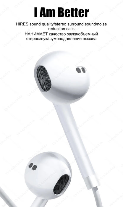 Original Wired Earphones For Apple iPhone 17 Pro Max16 15 14 13 12 11 Mini USB C Headphones Type C With Microphone Stereo Earbud