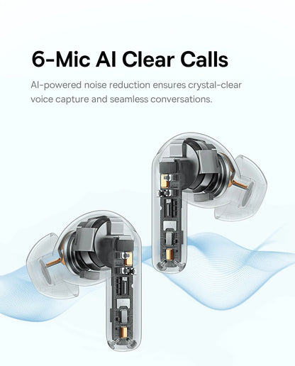 Baseus EP10 Pro ANC Wireless Earbuds – Bluetooth 6.0 Hi-Res Earphones with 50dB Noise Cancelling & 55H Playtime