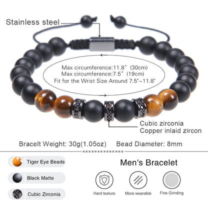 Tiger Eye Stone Bracelet for Men