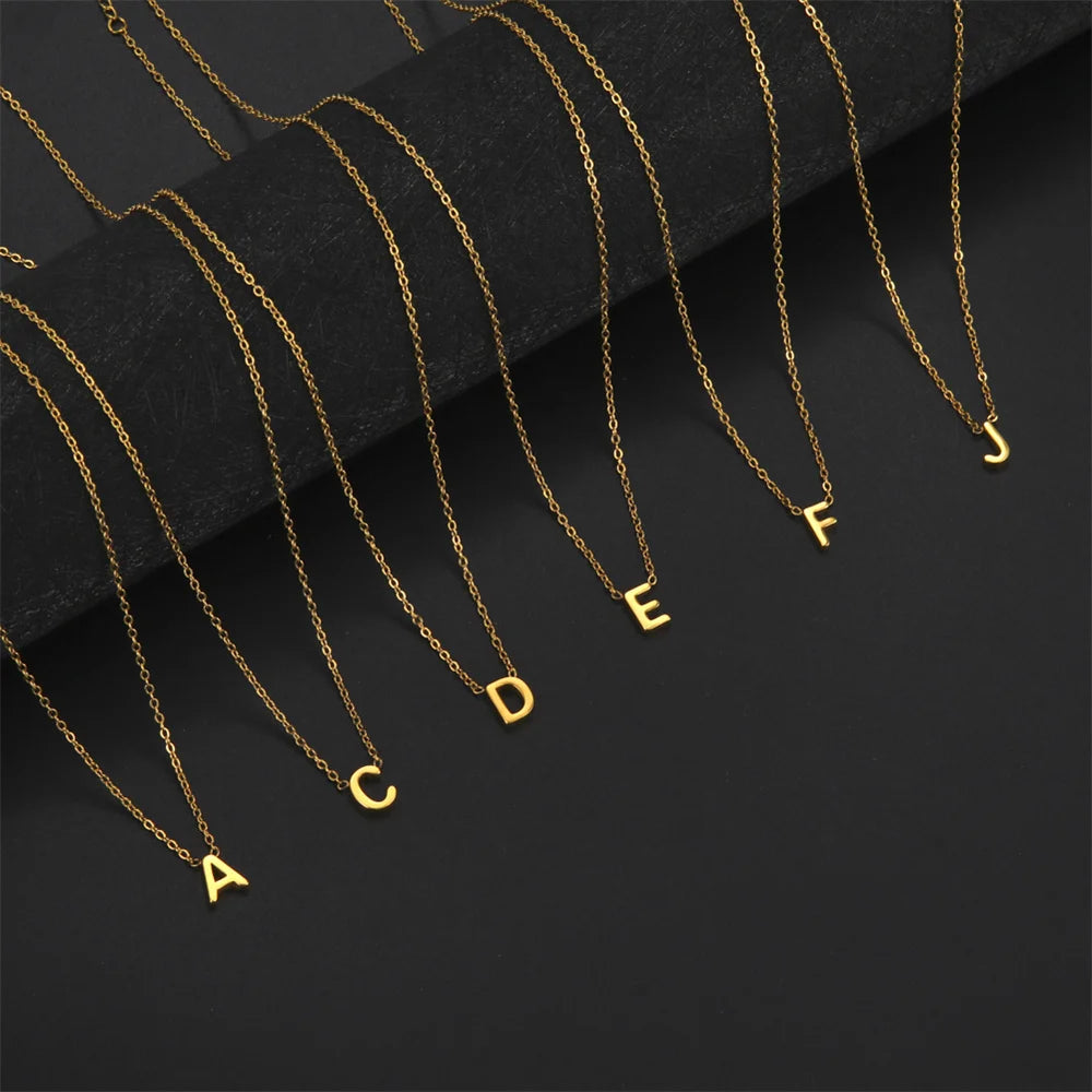 A–Z Stainless Steel Initial Necklace