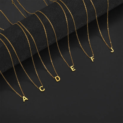 A–Z Stainless Steel Initial Necklace