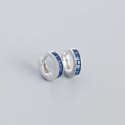 Colorful Zircon Huggie Hoop Earrings