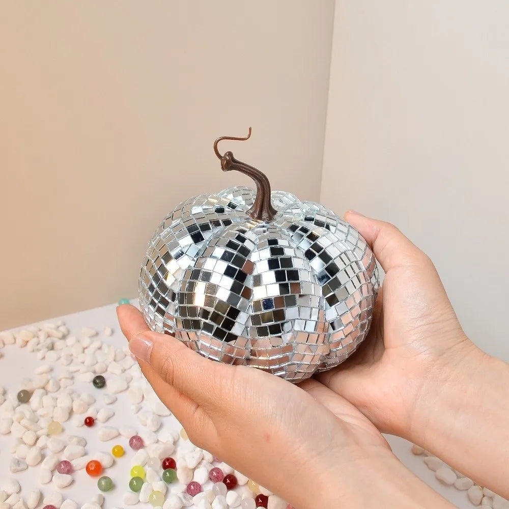 Mirrored Disco Pumpkin Ornament