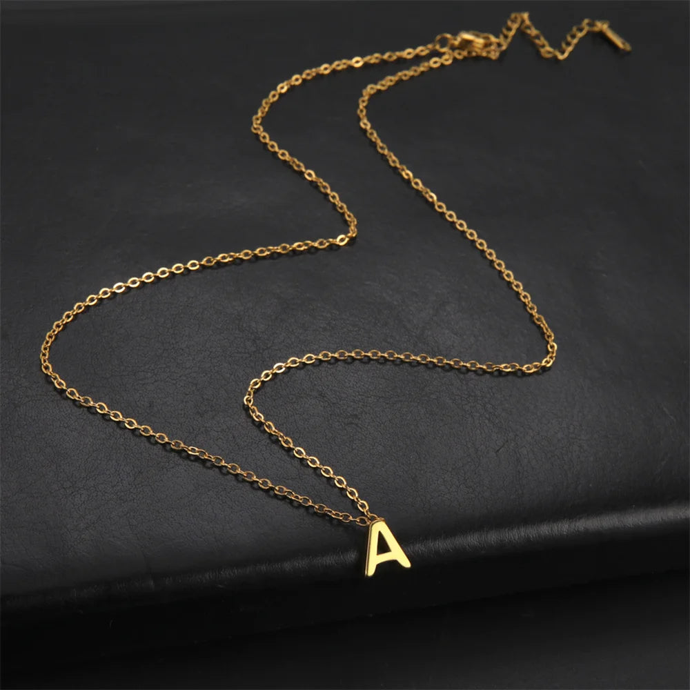 A–Z Stainless Steel Initial Necklace